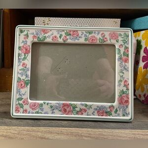 Floral Picture Frame with Pink Roses